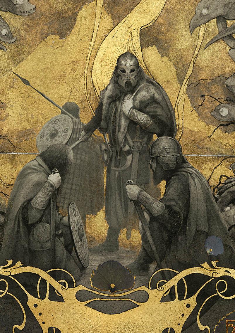 You guys should check out <a href="/YLossel/">Yoann Lossel</a>'s work on #Beowulf. His style and choice of materials (graphite and gold leaf) make for absolutely stunning works of art. #Gorgeous
