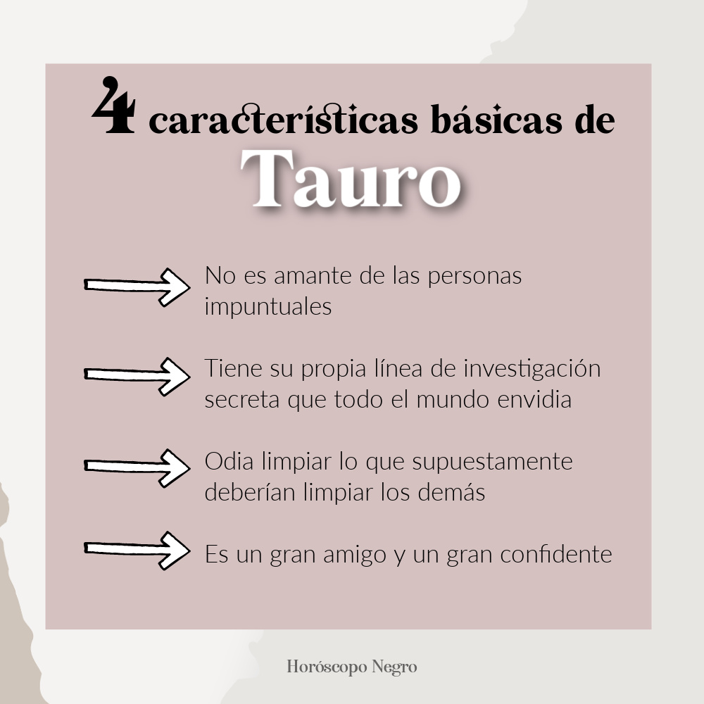 4 características básicas de #tauro ✨🔮✨ #horoscoponegro