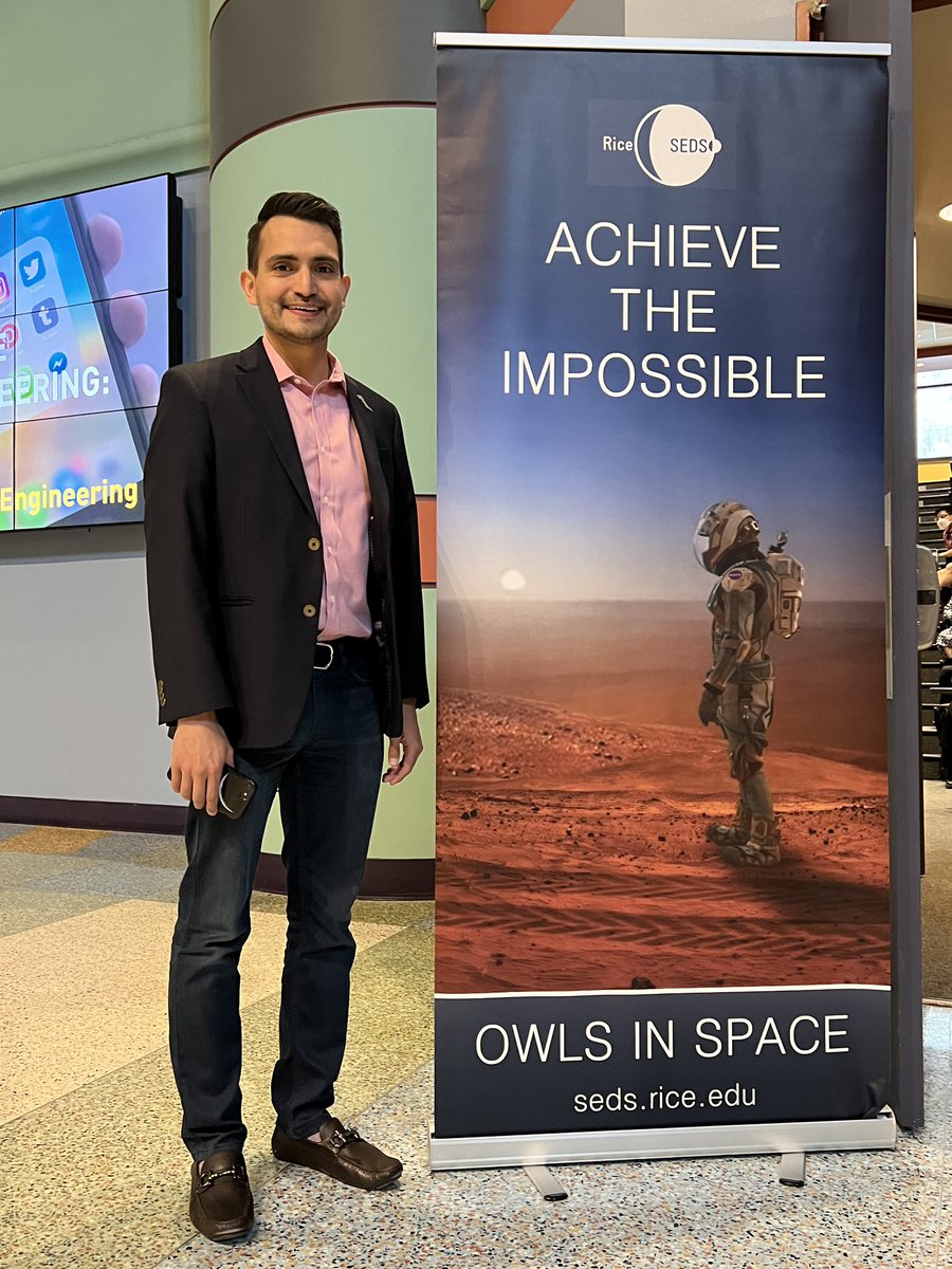 RockeTony87's tweet photo. Great to be with @SEDSRice to share the space ecosystem I support every day with @BoeingSpace ! Fellow @RiceUniversity owls are all around the #space industry! #fastengineeringlifestyle https://t.co/wADRUjjKgm
