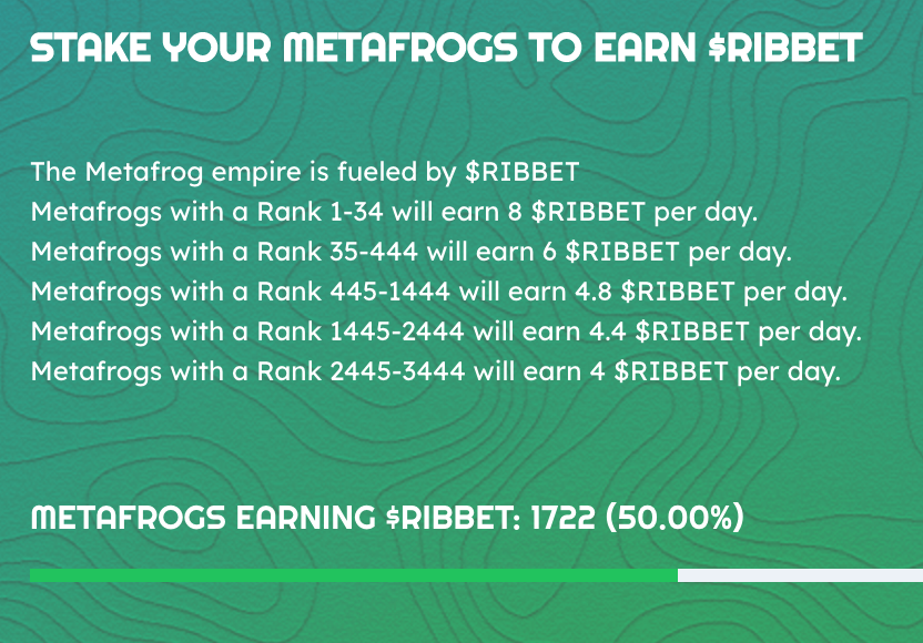 MetaFrogBizClub's tweet photo. 50% STAKED IN 1 WEEK! 🤟390 CURRENT LISTINGS!

GIVING AWAY $500 ONCE WE HIT 300 LISTINGS!

TO WIN: 
1) RT + FOLLOW @MetaFrogBizClub 
2) TAG 1 FRIEND + JOIN THE DISCORD BELOW
🔽🔽🔽
https://t.co/88Drk6k313
https://t.co/88Drk6k313

DELIST AND STAKE! 🥩 https://t.co/XtZOeanx2F https://t.co/0dJr9wBN7U