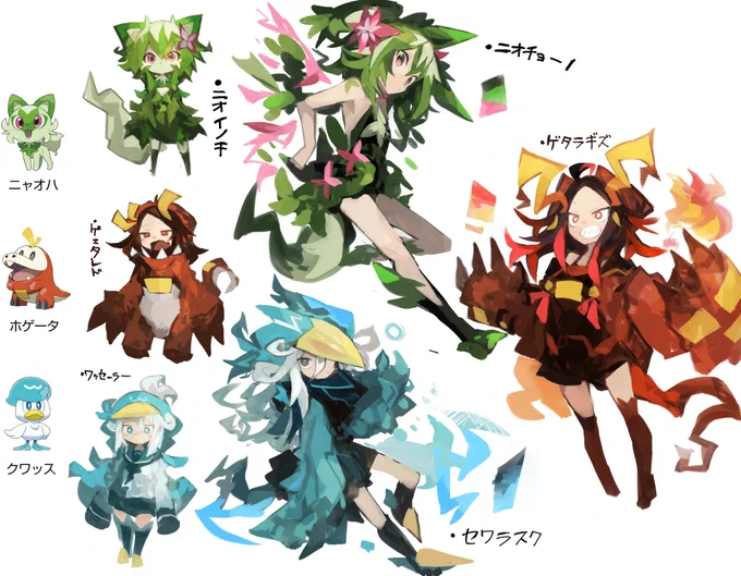 ポケモンの.....、進化図です。 