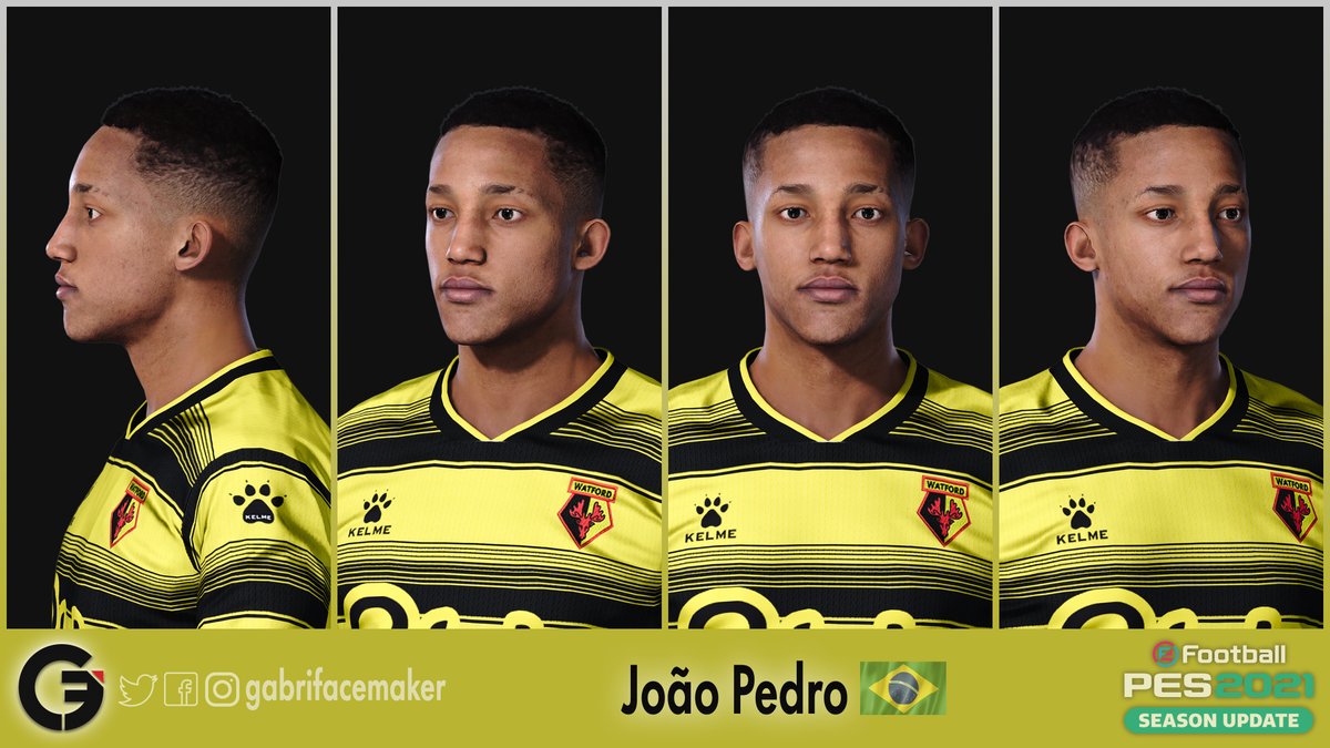 GabriFacemaker's tweet photo. 🔥🔥
JOAO PEDRO 🇧🇷⚽️ face for PES2019-20-21
#Brasil #Watford #eFootball2022
#lookover🔺
Download 👇
https://t.co/ciSdjIsGmf https://t.co/y2cpq45Jrk