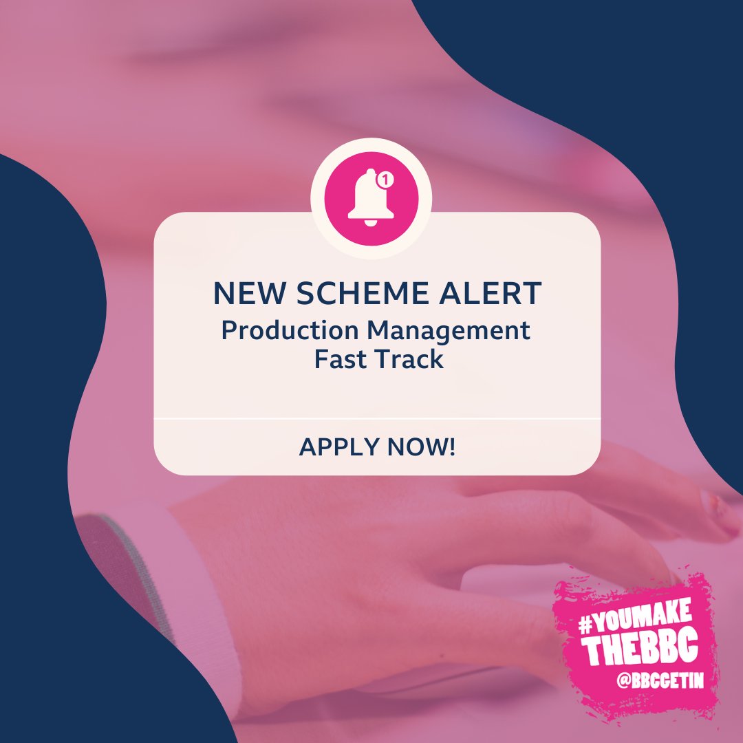 BBCGetIn's tweet photo. Do you want to be a part of a TV production from the first idea to the final credits?

Apply for the role of production management apprentice!

#YouMakeTheBBC / Apply now! / https://t.co/n5JuAMvC9v https://t.co/KIIXqDGqLy