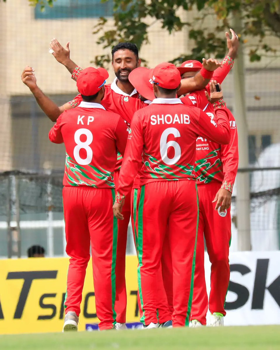 TheOmanCricket's tweet photo. How about we say 2 - 1?π
Sublime performance by the boys to beat UAE at thier ground coming back from the rough patch last month!
#UpandOver #OmanCricket #RagingRed #CWCL2
#OmanvsUAE https://t.co/Ty25bv3vdo