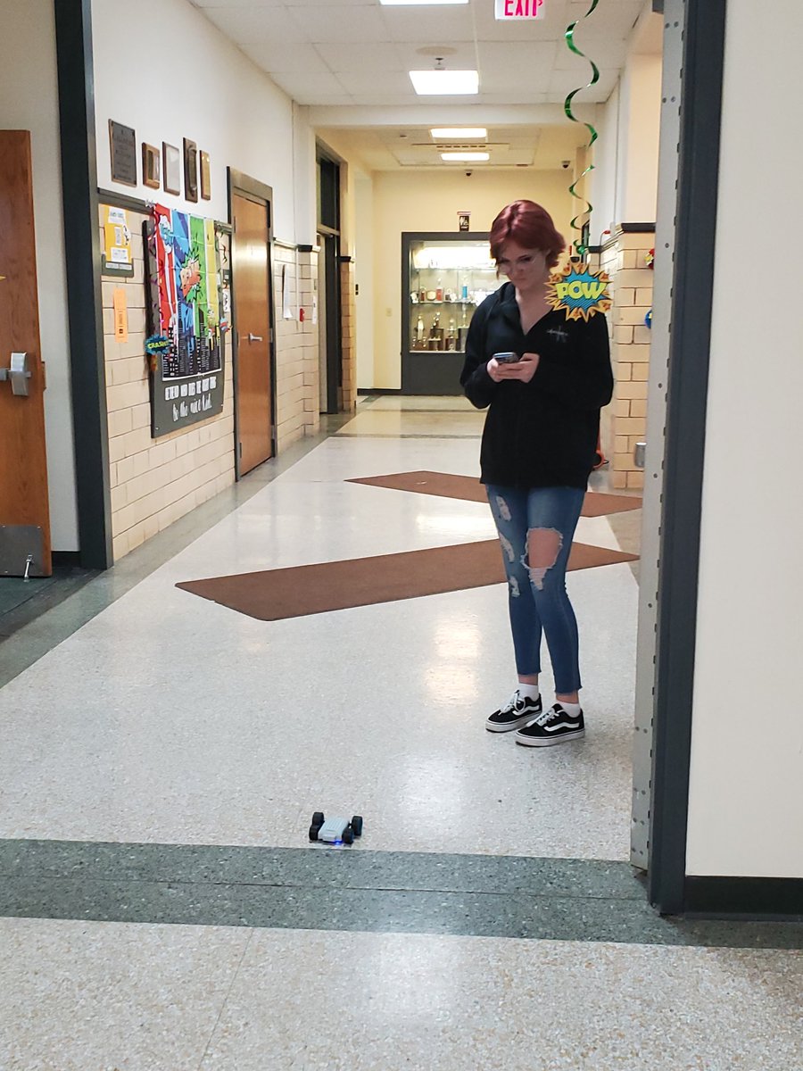On Friday the seniors played with some of the robots we have during their technology class.