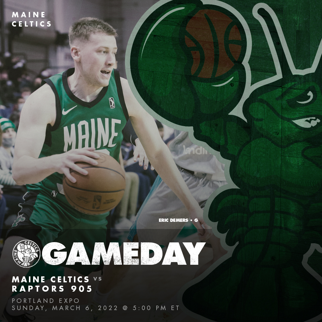 MaineCeltics's tweet photo. ☘️ GAMEDAY ☘️
We are back!
🆚 @Raptors905 
📍 Portland Expo 
🕰️ 5:00 PM
📺 @NBCSBoston 
🎟️ https://t.co/UFSYgUJ1Lu https://t.co/Gm1oOzDX0b