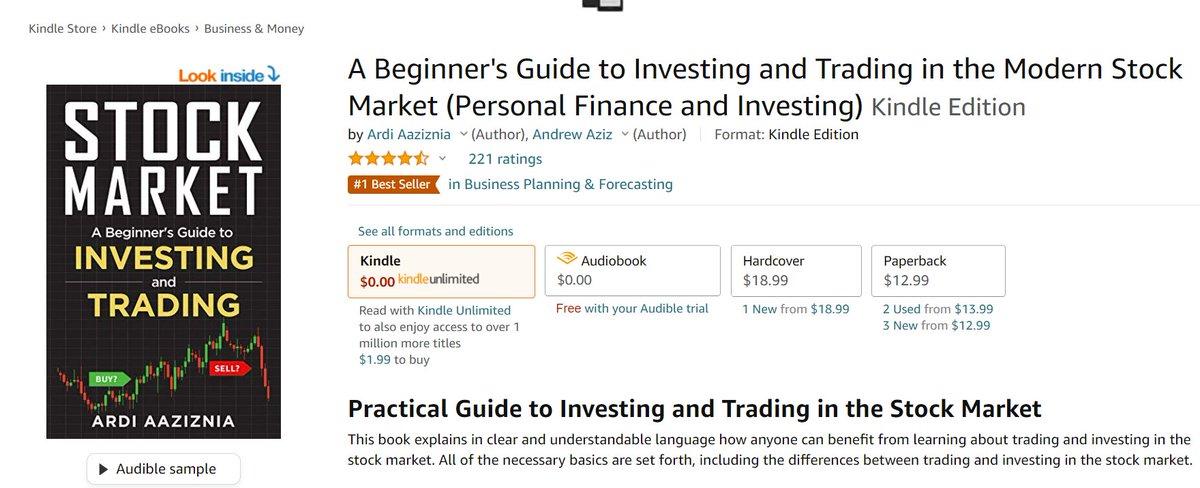 Ardi_Aaziznia's tweet photo. Woke up this morning seeing my book #1 in three different categories. It's an unreal feeling when your hard work gets validated by results! I hope I was able to add value to my readers! #investing #trading

https://t.co/8tHRcueyua https://t.co/pAtJbeG1Dr