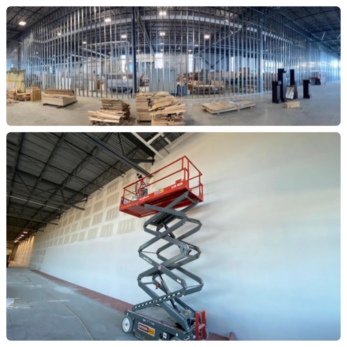 K_OConstruction's tweet photo. Knockout Construction built a Massive Structural Steel, 30ft high x 330ft long Demising Wall. 

https://t.co/5pCneM6w5d 

#structuralsteel #insulation #doublelayerdrywall #buildthatwall https://t.co/A9J9RWWBZ2