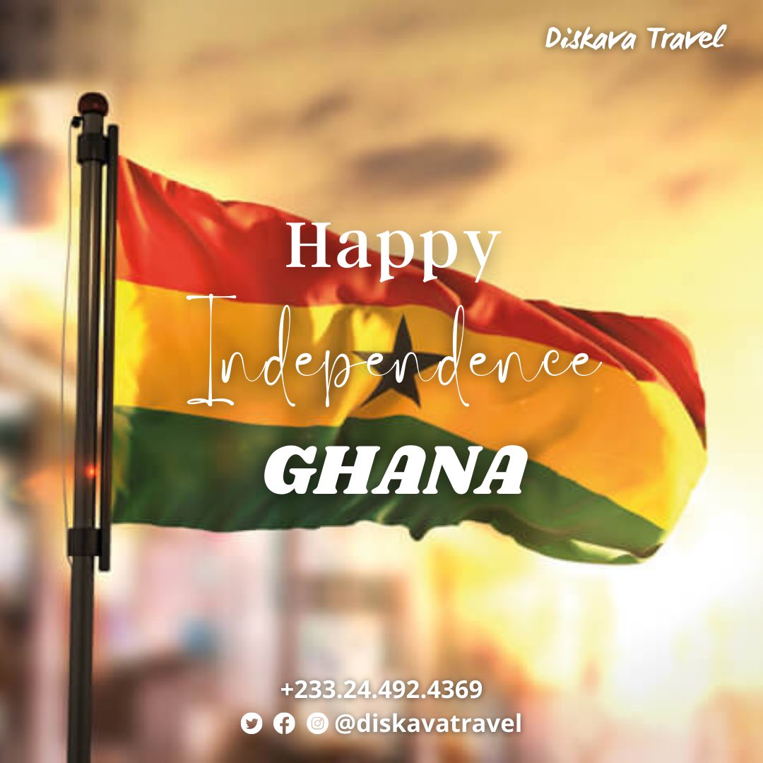 DiskavaTravel's tweet photo. Happy 65th Independence Anniversary Ghana 🇬🇭🍾🌟

#diskavatravel #visitghana #beyondthereturn https://t.co/iAE1v3qnDn