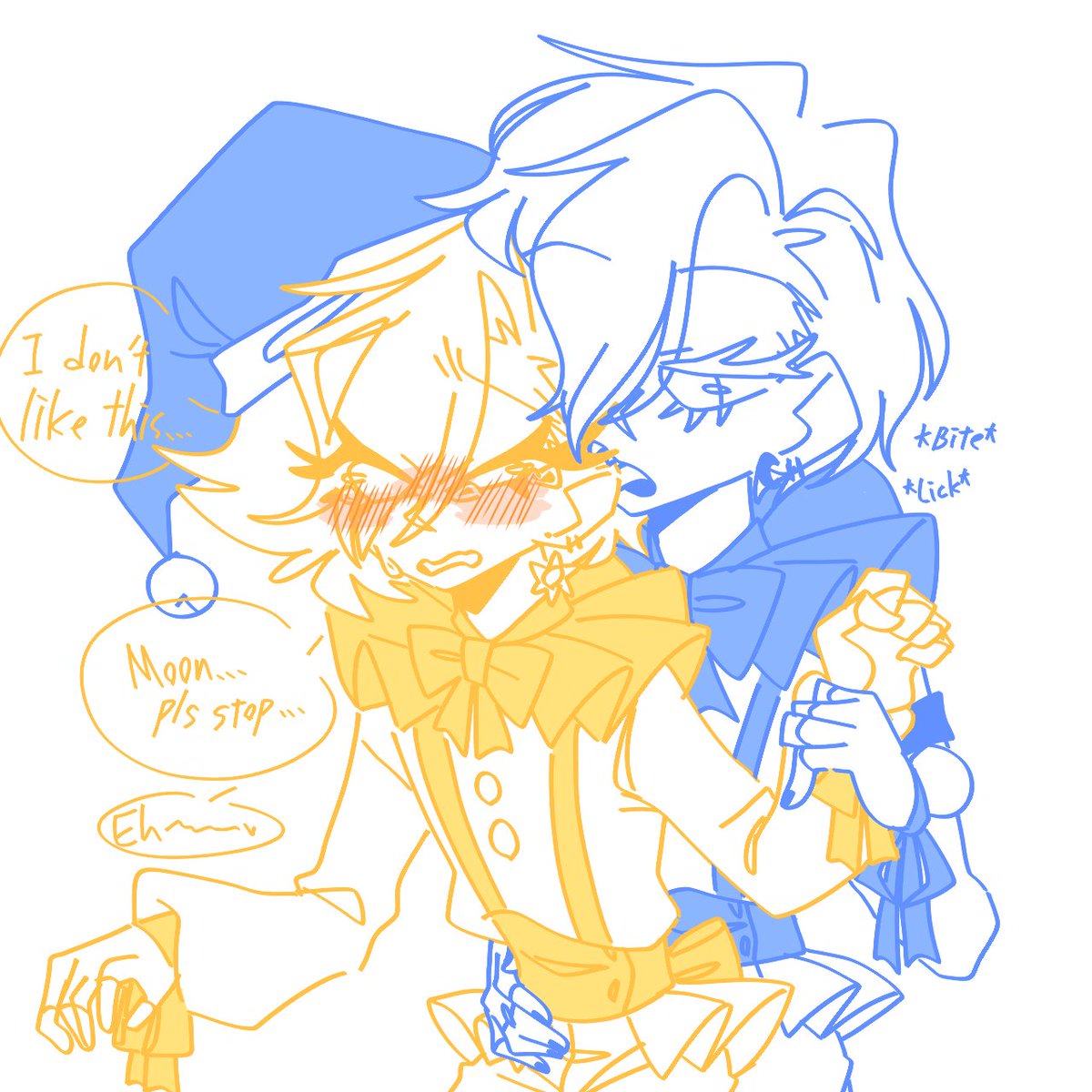 Cross96985378's tweet photo. Bite bite.

#FNAF #fnafsecuritybreach #sundropfnaf #Moondropfnaf https://t.co/VblTPdHTis