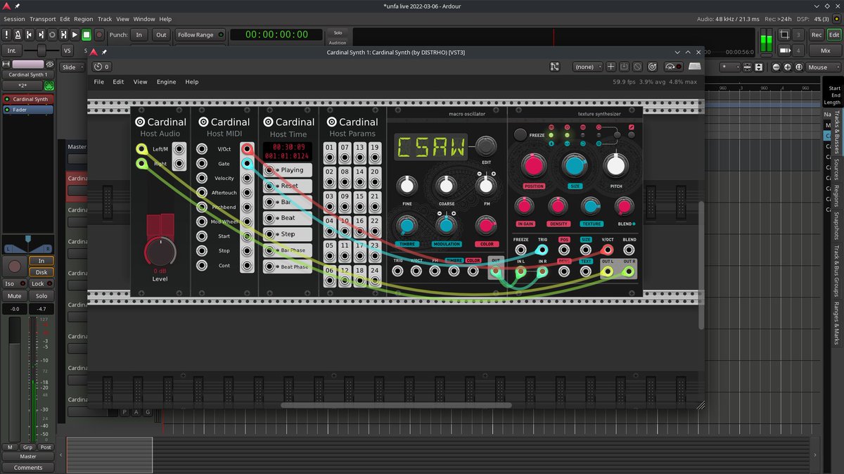 unfa's tweet image. Going live in 3 hours :)
Get ready to make some music with Cardinal - a new plug-in based on VCV Rack!
youtu.be/Tpd_vZJwGNQ
#unfa #unfalive #Ardour #Cardinal #VCVRack #Eurorack #Modular #OpenSource #Linux #MusicProduction