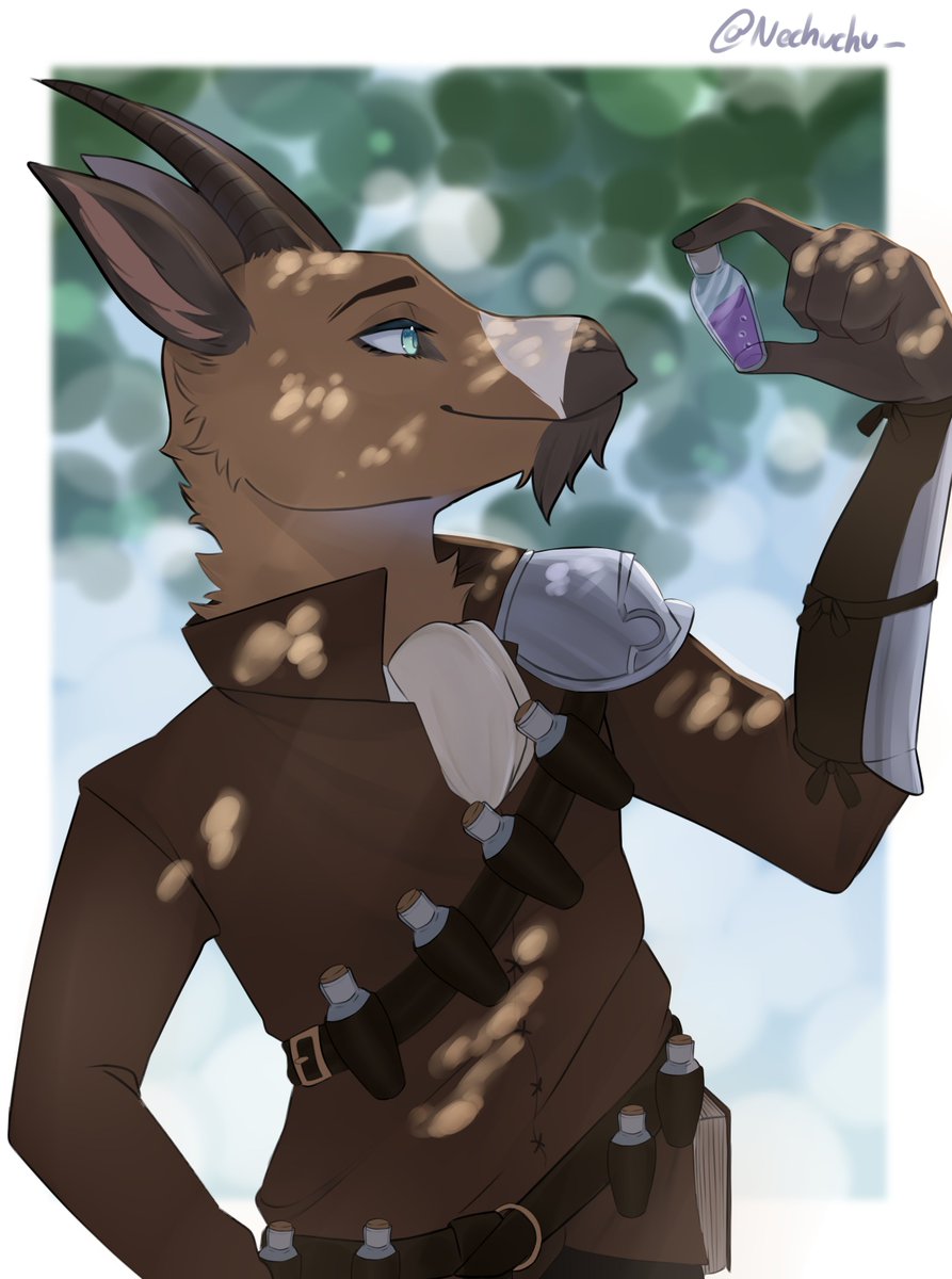 Nechuchu_'s tweet image. Commission I finished for @/OctaviusVT 
grax por la comi tkm 🥺💖
#furryart