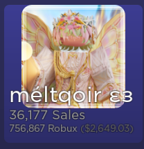 DramfionRBX's tweet photo. TY ALL SO MUCH FOR 36.1K Sales!

within 2 weeks and 4 days this hair called "Aesthetic Cottagecore Braids" has made 25k sales +
almost 2.5K sales from Y2k Ponytail within 2 days!

i can't believe/was not expecting that my items are going to do well!
#Roblox #RobloxUGC #RobloxDev https://t.co/D7YFX8F24W