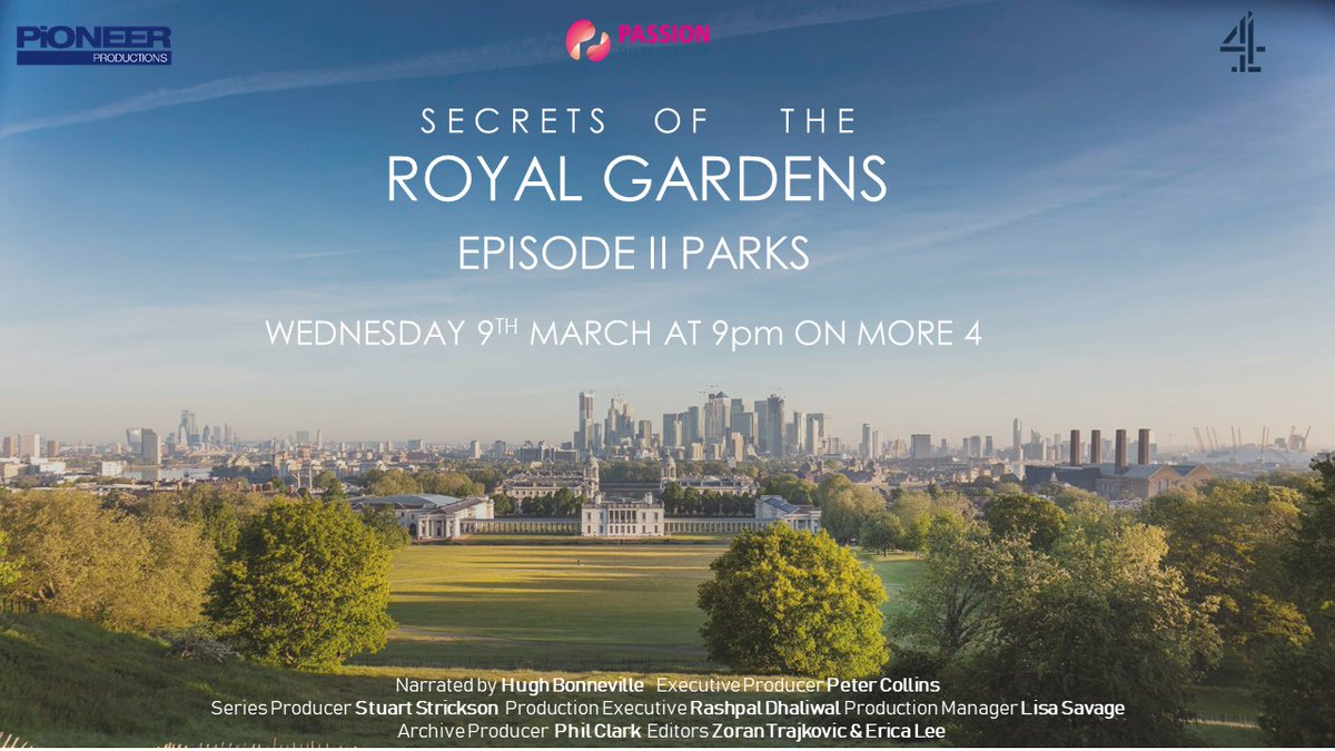 The Royal Parks will appear in the 2nd episode of a <a href="/more_4/">Lord Heineken</a> documentary series: Secrets of The Royal Gardens, narrated by Hugh Bonneville. Tune in Weds 9 March @ 9pm, <a href="/more_4/">Lord Heineken</a> 
Trailer: bit.ly/3hyDXP2
#SecretsOfTheRoyalGardens
<a href="/tinopolisgroup/">Tinopolis</a>
