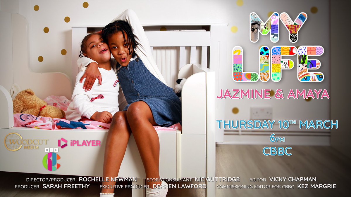 My next film Jazmine &amp; Amaya will be airing at 6pm this Thursday on <a href="/cbbc/">CBBC</a> <a href="/iplayer/">iPlayer</a>. This story will help to raise awareness about rare chromosome conditions, picture communication, love, disabilities and differences. Please tune in and watch my girls 💛