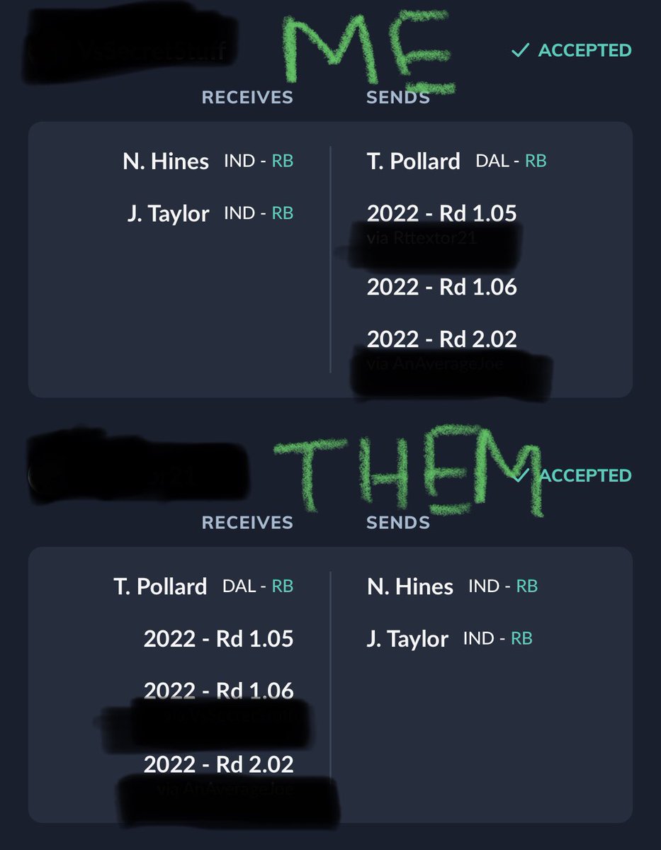 DaddyChark's tweet photo. @RyanMc23 @DLFootball Superflex Dynasty went productive struggle last year, used 2022 picks and current assets to add CMC and JT. Starting Roster is now QB: Mahomes RB: JT, CMC WR: Jefferson, Chase, Davis TE: Andrews FLEX: Javonte Williams, Knox, SFLEX: Trey Lance. With 1 1st, 3 2nd &amp; 3 3rd in 2023. https://t.co/POceHPziew