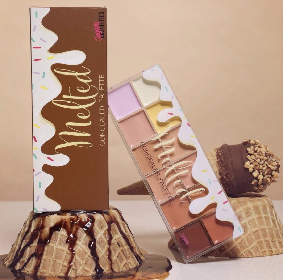 Trendmood's tweet photo. #trendmoodspotlight 💡NEW! The Sugar Rush Collection 🍦🍨 @SugaryCosmetics Includes:
🍫The Melted Concealer Palette $22
🍪 The Sugar Translucent Powder $12 
Online ➡️ March 7 *use code: TRENDMOOD 20% off https://t.co/GRBXjbl2VD