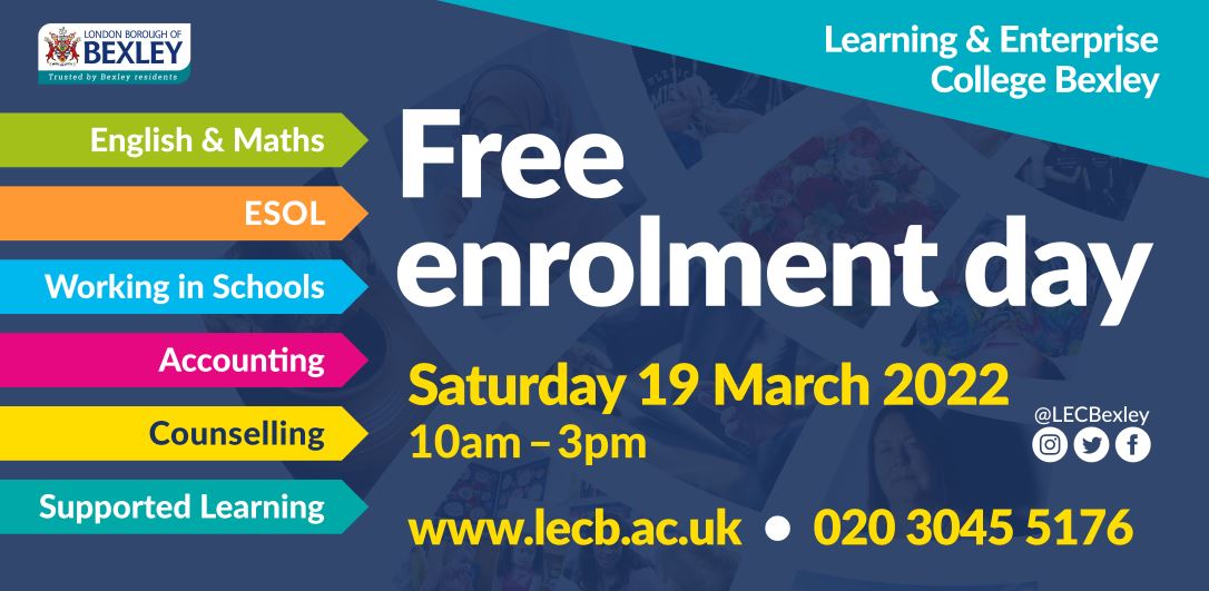 LB Bexley on Twitter "Free enrolment day 19.03 10am3pm LECBexley run