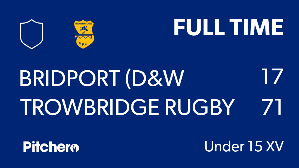 TrowbridgeRugby's tweet photo. FULL TIME: Bridport (D&W Cup) 17 - 71 Trowbridge Rugby Club
#BRITRO #Pitchero
https://t.co/Fy7iip54gJ https://t.co/hiHvSAdE5b