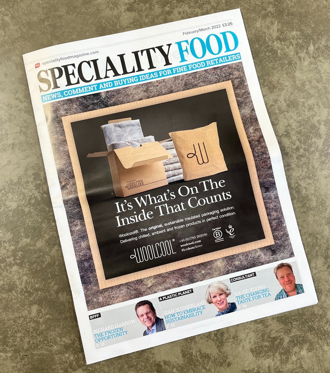 WeAreWoolcool's tweet photo. We're proud to be on the cover of this month's edition of @specialityfoodmagazine

It's what's on the inside that counts! ➡️ 📦  #woolpackaging #fooddelivery https://t.co/EOAxR7jrdS