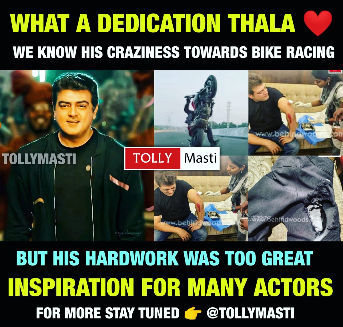 tollymasti's tweet photo. Hats off to #ThalaAjith ❤️ 
#Ajithkumar𓃵 #Valimai #ThalaAjith #AjithKumar #VALIMAIRuling2ndWeekend 
Follow us 👉 @tollymasti https://t.co/Avb8OmymgL