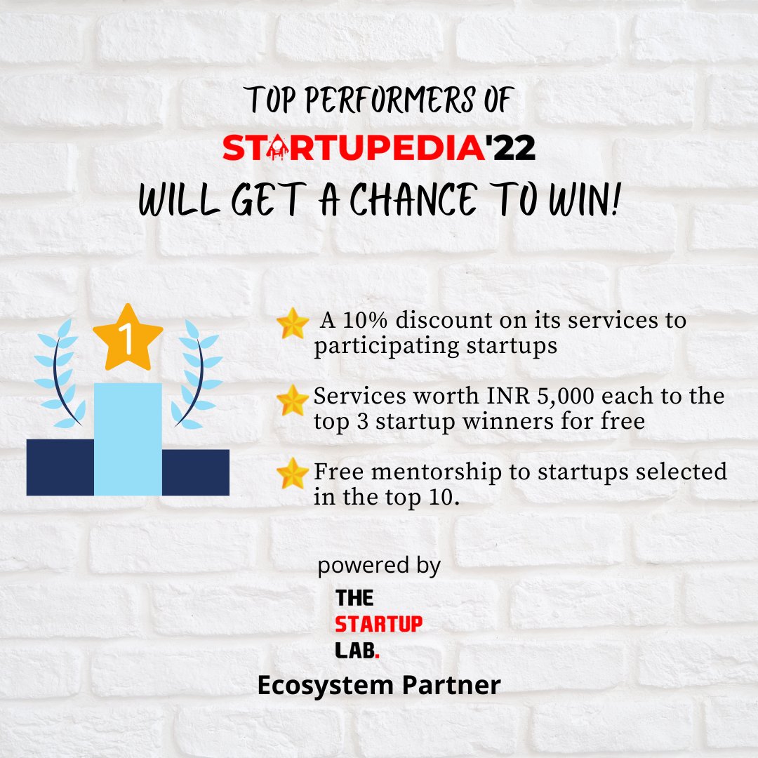IPEStartupedia's tweet photo. This year, our eco system partner, The Startup Lab is providing various perks to the best performers. Be ready to be mentored by industry professionals, and also stand a chance to  win prizes worth upto 5000 for free. https://t.co/DN4138Kjne