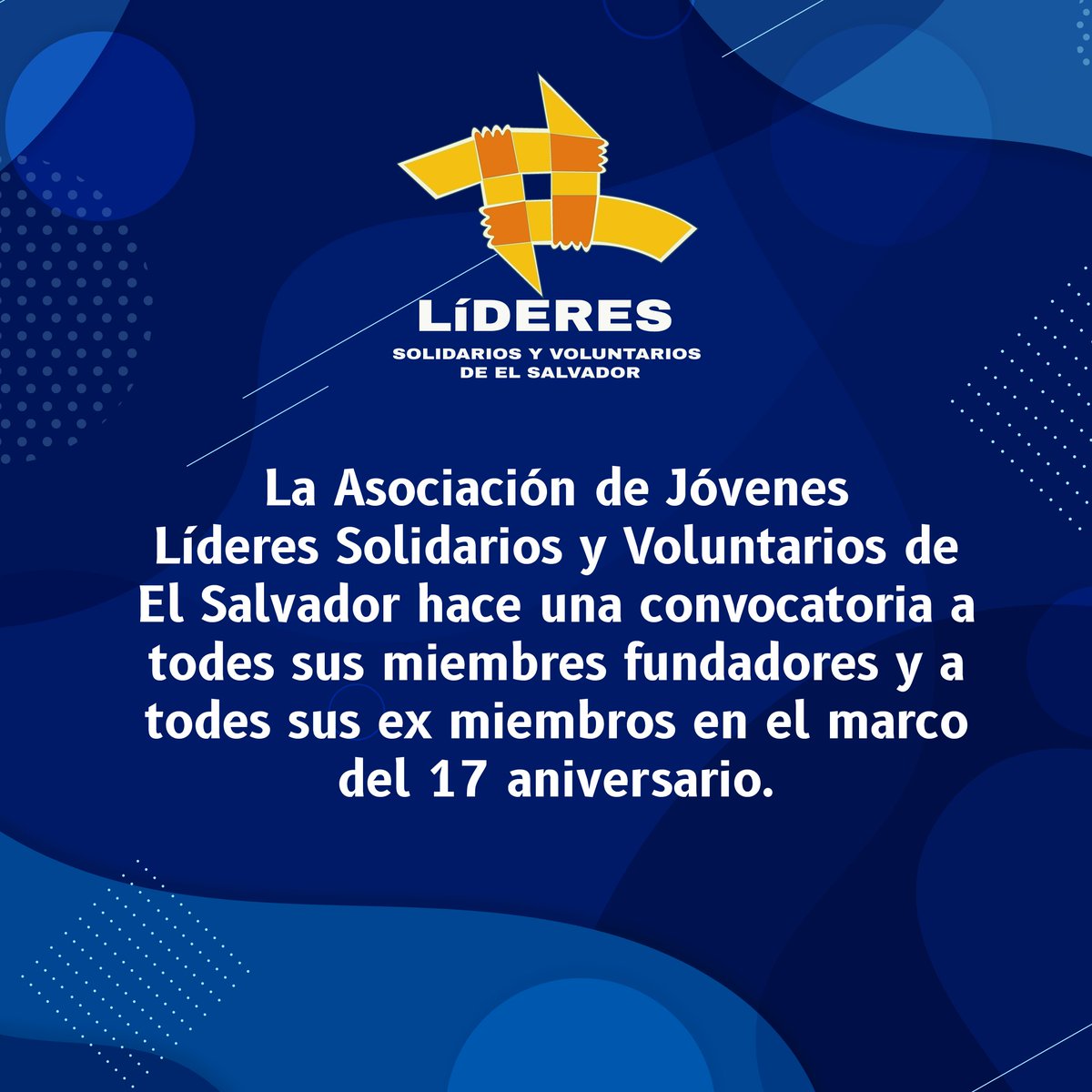 #LíderesSolidarios hace una convocatoria abierta a todas y todos sus miembros fundadores/as. Así mismo hacemos una extensa convocatoria a todos y todas sus ex miembros/as.
Por favor comunicarse al correo:  📧 lideres.solidarios.info@gmail.com