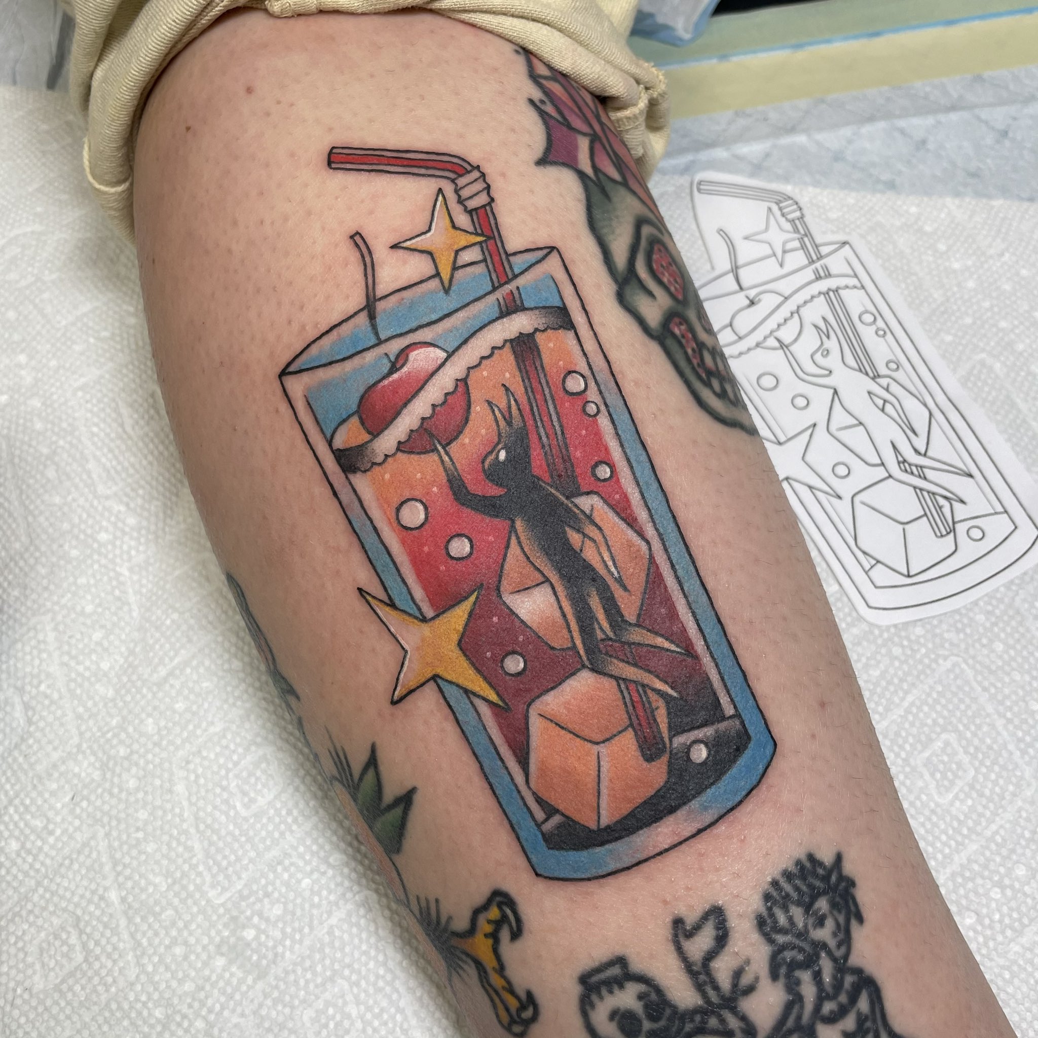 American traditional tarot card tattoo - Bronctattooaus.com