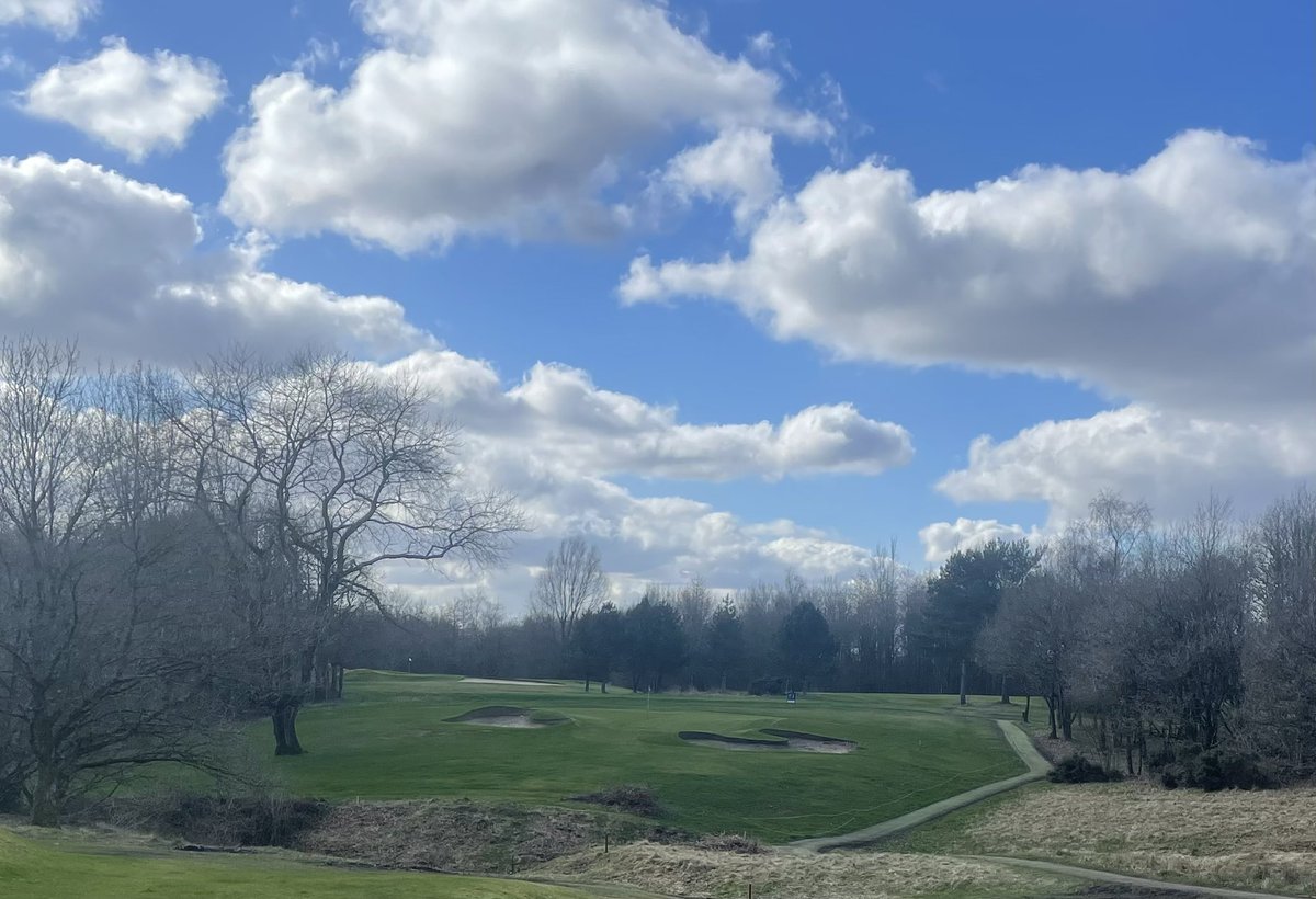 The 11th hole reopened today with the new bunkers, the new sand will be going in them this week