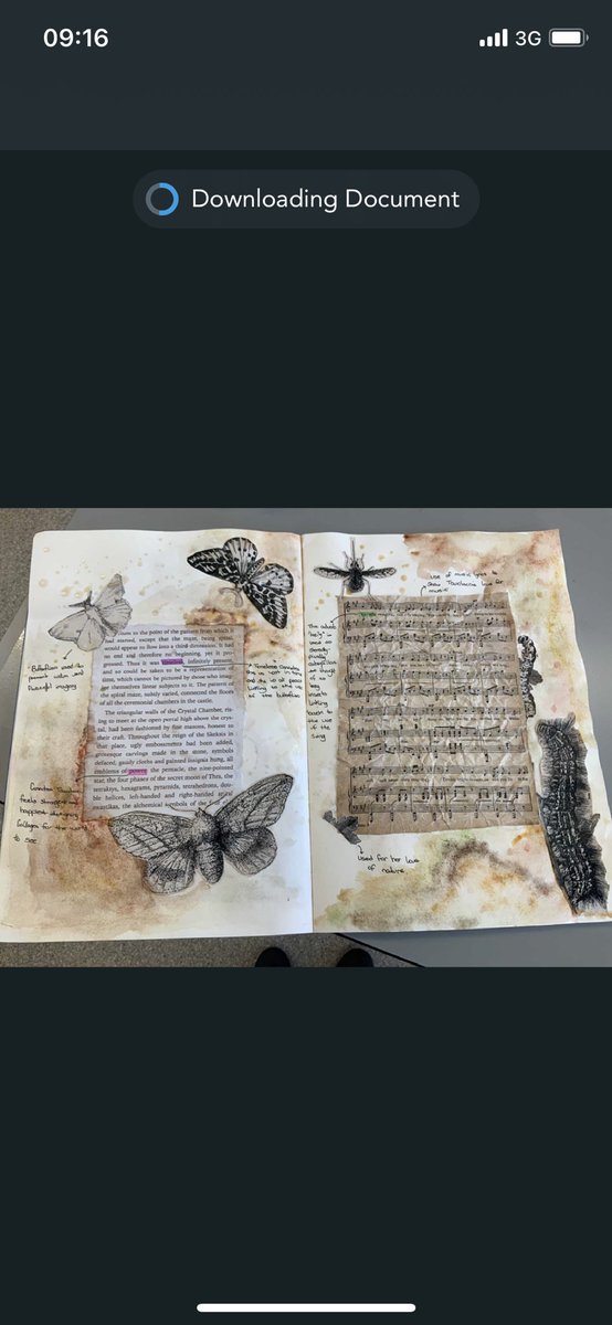 Arts_WEK's tweet photo. This week’s KS3 ‘Work of the Week’ is Year 8 student, Mariam for her developing ideas page from her ‘Vintage Insects’ project! Well done Mariam! #hplcreate #hplanalyse #limitlesslearning #gemseducation #wek_visual_arts https://t.co/bQ0YqtohhP