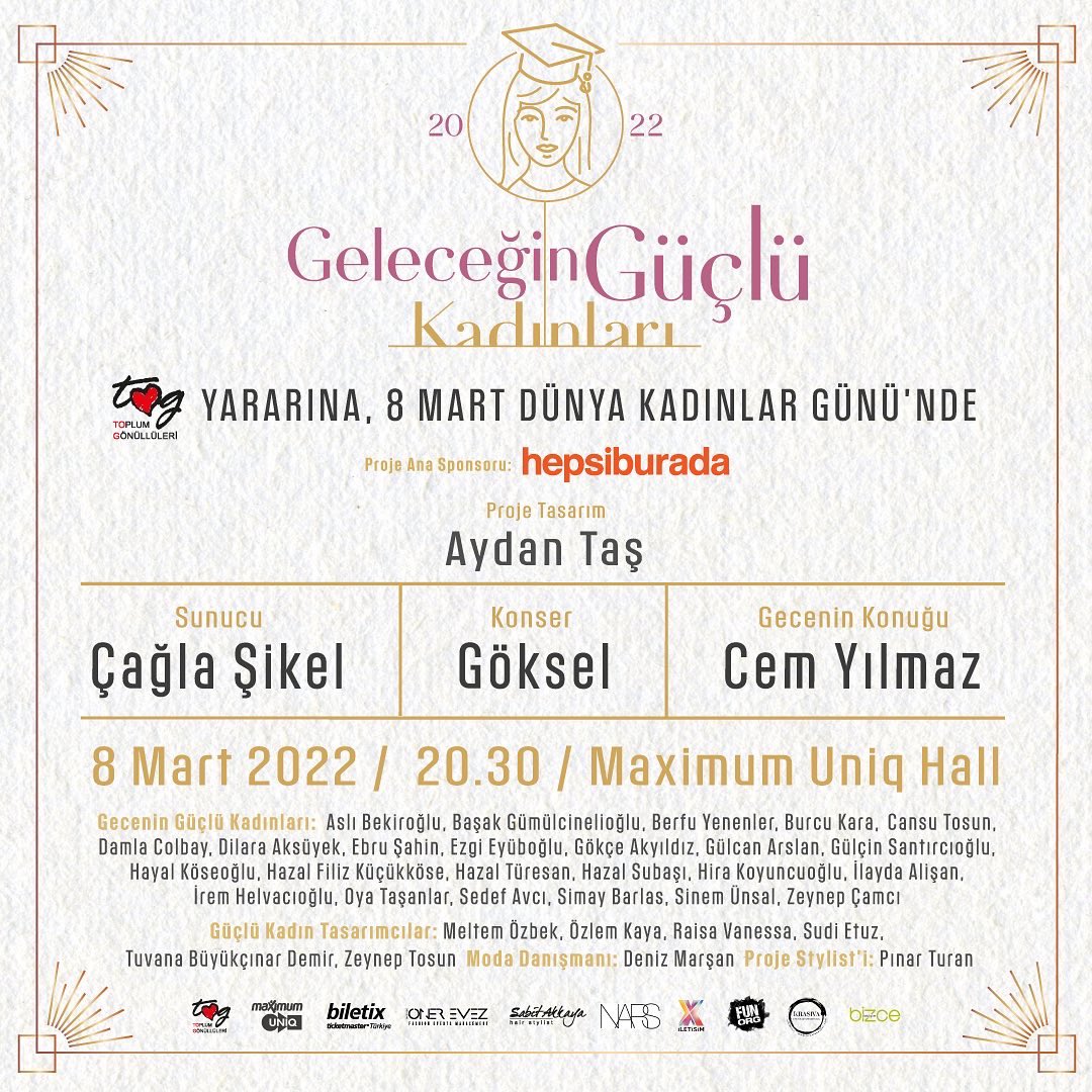 FUNORG's tweet photo. #GeleceğinGüçlüKadınları #TogVakfı #AydanTaş
Proje Tasarım : Aydan Taş
Podyum Koreografi : Öner Evez
Hair Stylist : Sabit Akkaya
Dijital ve Sponsorluk İletişimi Ajansı : X
Dans Koreografi : Krasıva
İletişim Ajansı : Bizce
Moda Danışmanı : Deniz Marşan
#Funorg #WeAreFunorg https://t.co/UtggYVmW18