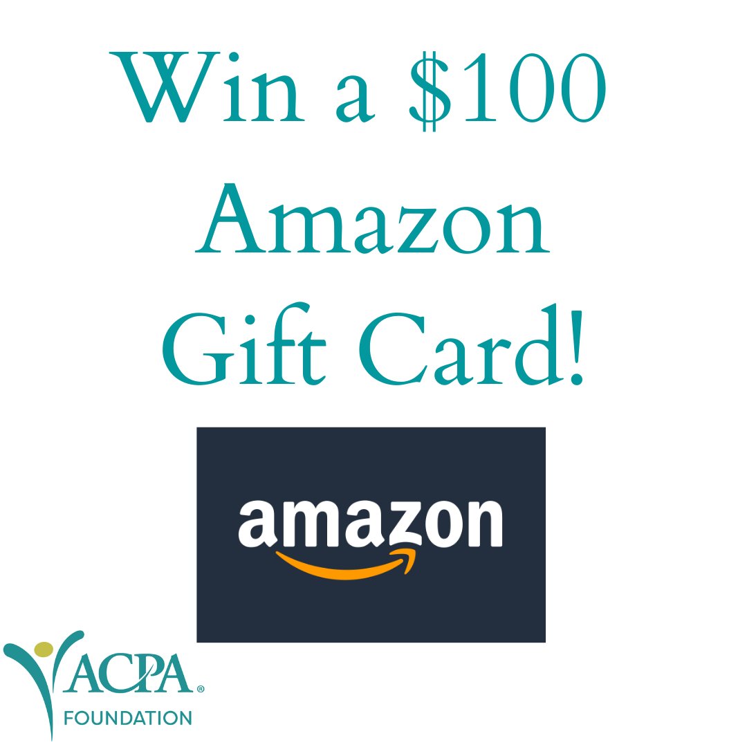 The ACPA Foundation on Twitter: "It's time for Convention Giveaways! On  Monday, we'll be giving away a mini speaker and an Amazon gift card. To  enter to win, visit the Foundation Table