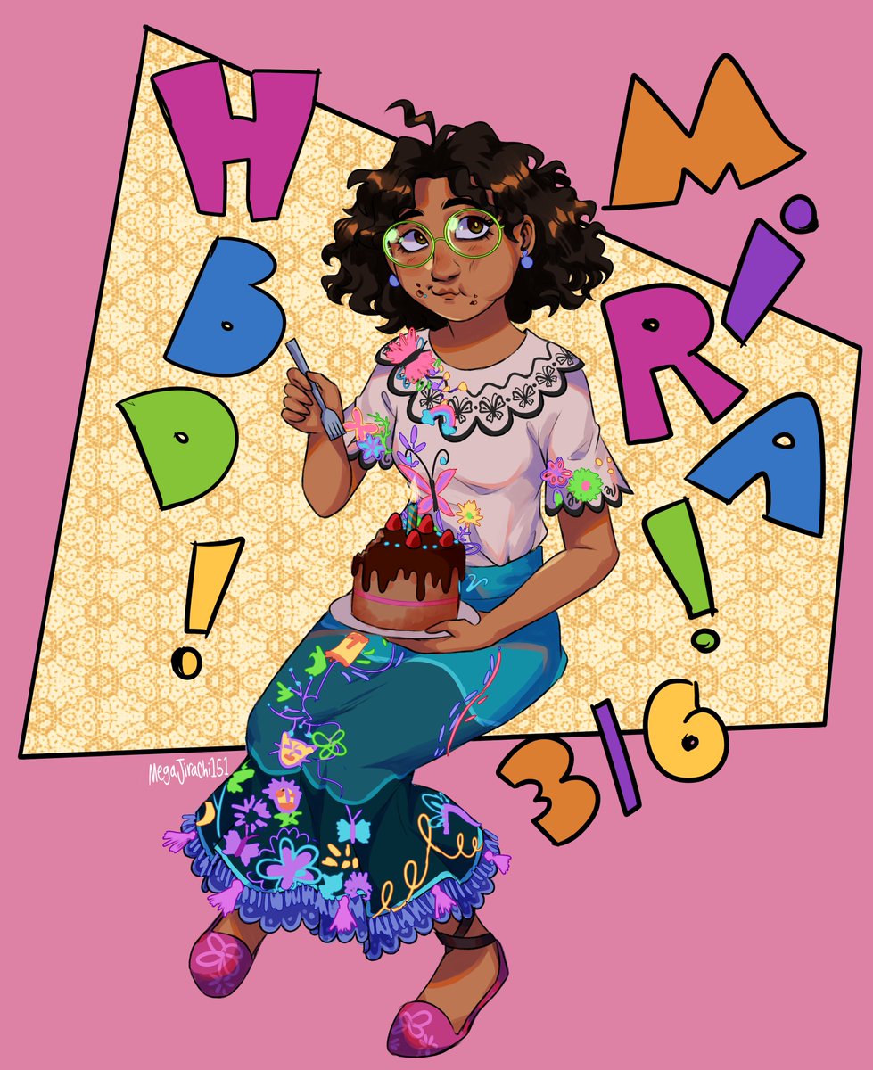 per_ishsong's tweet photo. Happy birth, Mira!!!! :D #ArtistOnTwitter #art #Encanto #encantotwt #mirabelmadrigal https://t.co/MmXr8b2JkU
