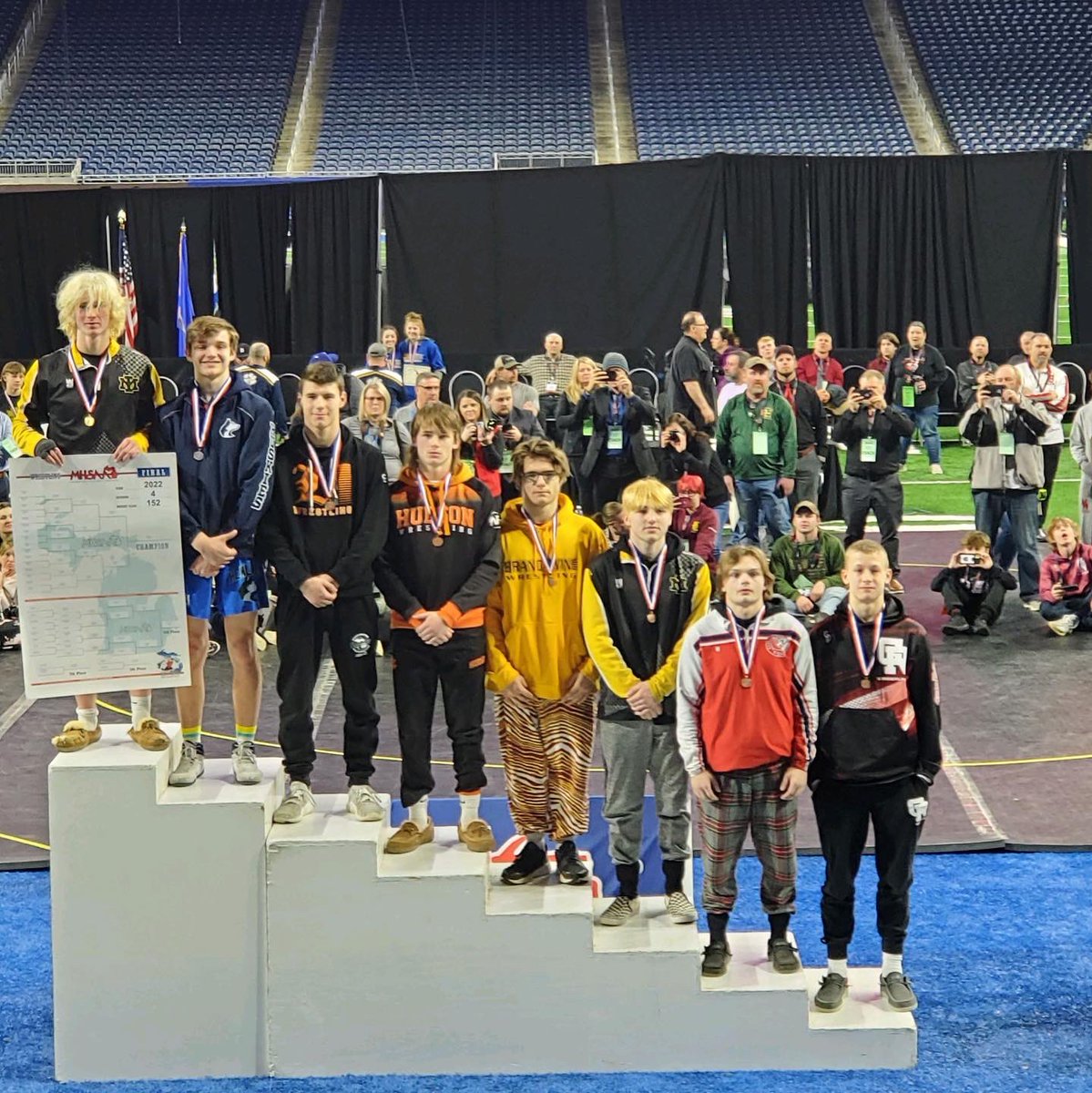 Hard work pays off and the best part is hugging your loved ones and knowing you made them proud. Thank you for everyone who supported me as I took 3rd in the state at weight class 152 in division 4