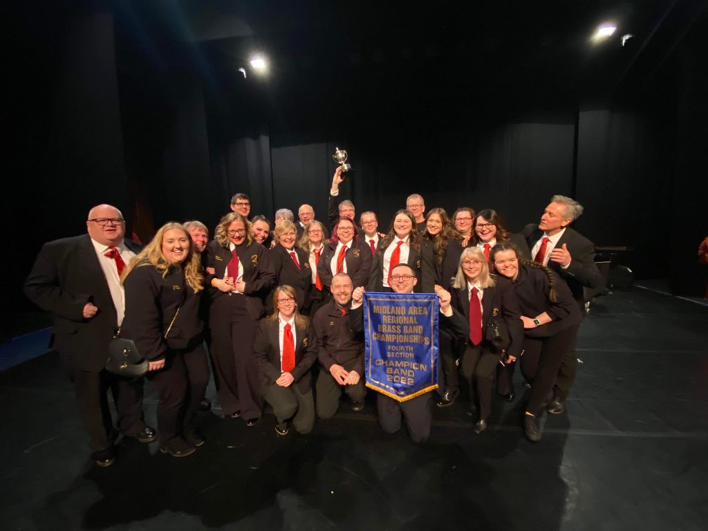AmingtonBand's tweet photo. We’ve only gone and done it!!! 🏆

Drawn first, placed first for the second Area in a row and we are SO proud.

Midlands Fourth Section Champions 2022 👇#regs2022 https://t.co/7QHOw1gkEj