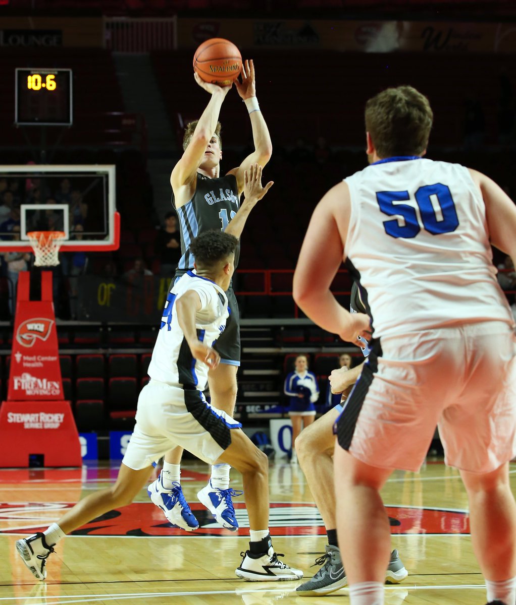 WillPerkinsNews's tweet photo. Glasgow senior @samuelbowling12 shoots his final shot in a Scottie uniform. His team needed a three-pointer to tie up the game; so he squared up and knocked it down. @Gtownhoopers @GHSScottieSport https://t.co/dt22Ard4SX