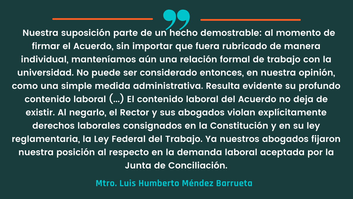 jubiladosuam's tweet photo. Compartimos importantes fragmentos del clarificante y enérgico texto de nuestro compañero Luis Humberto Méndez (QEPD)
Le hacemos honor a su espíritu de lucha y justicia, nos sostiene la ética a pesar de los embates inhumanos de #RectorUAM
Texto completo https://t.co/JWfvGjc8vn https://t.co/8Sj8SAycK1
