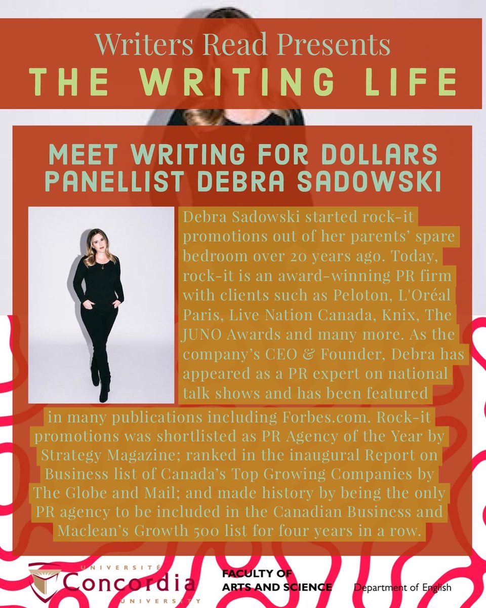 CUWritersRead's tweet image. Meet Writing for Dollars panellists @JPKarwacki, Pasha Malla, @rockitdeb and Benjamin Hackman!

Register for The Writing Life at concordia-ca.zoom.us/webinar/regist…