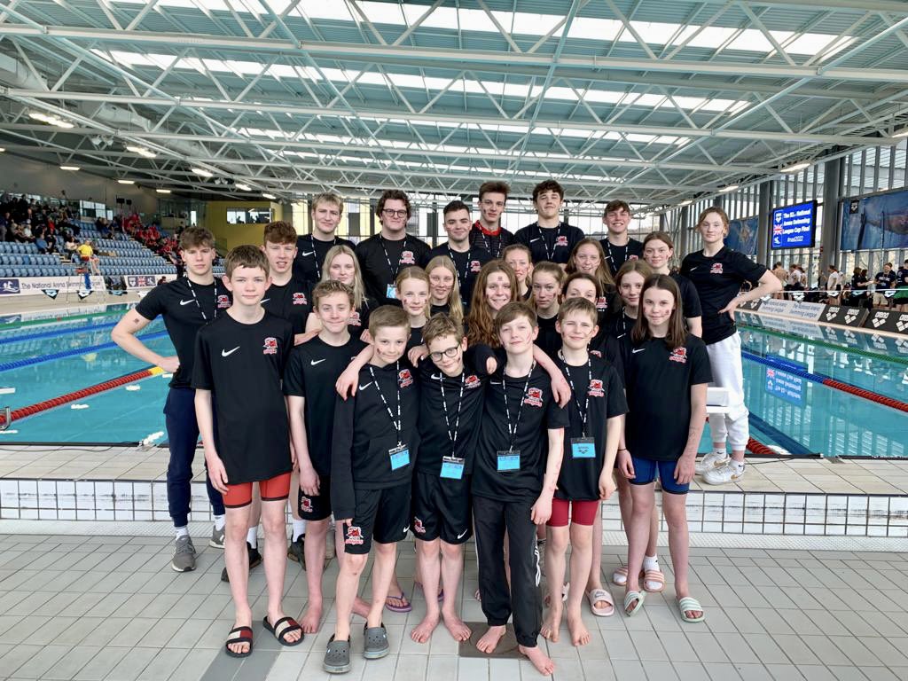 leicestersharks's tweet photo. A huge 9th place finish in the @Natswimleague Cup Final.🎉 Also a massive congratulations to our parents/guardians/supporters who won best supporters prize on the day!🔥 well done to everyone involved today, we are immensely proud of the #SharksFamily 🦈🖤❤️ https://t.co/ecdbze9vQF
