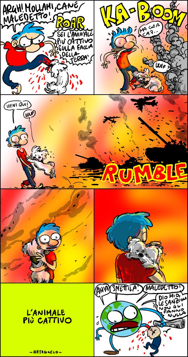 L'animale più cattivo
#canecattivo #nowar #ucraina #russianukrainianwar #Ukrainerussiawar #stopwar #vignetta #fumetto #memeitaliani #umorismo #satira #humor #natangelo