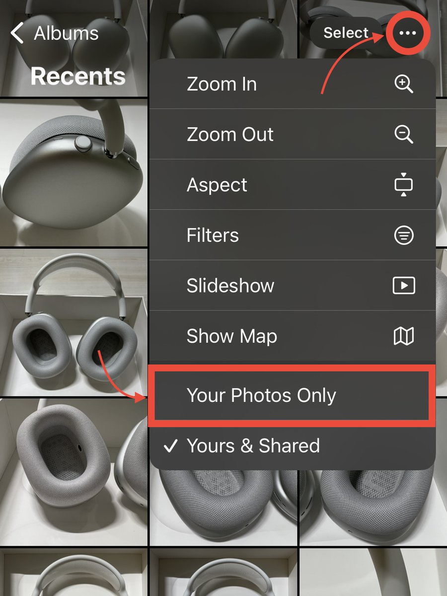 stephenchua's tweet photo. @Mantia You may let Photos app just show “your photos only.” It’s an option :) I just saw it yesterday myself lol https://t.co/7L1VBFH6rW