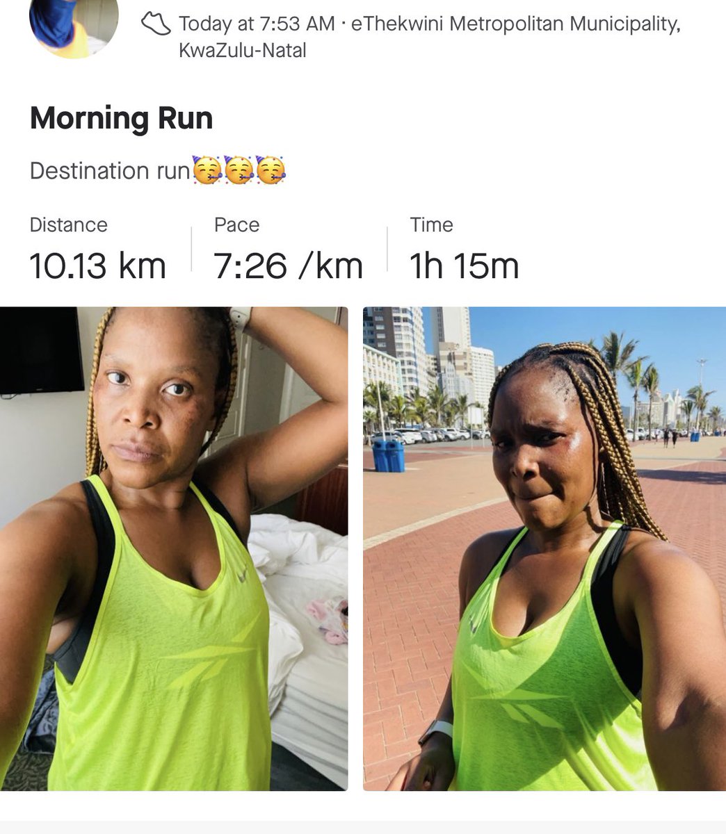 Xoliswa0405's tweet photo. #DestinationRun #RunningWithTumiSole #RunRoseRun #FetchYourBody2022 https://t.co/Xk9yWO9oUt