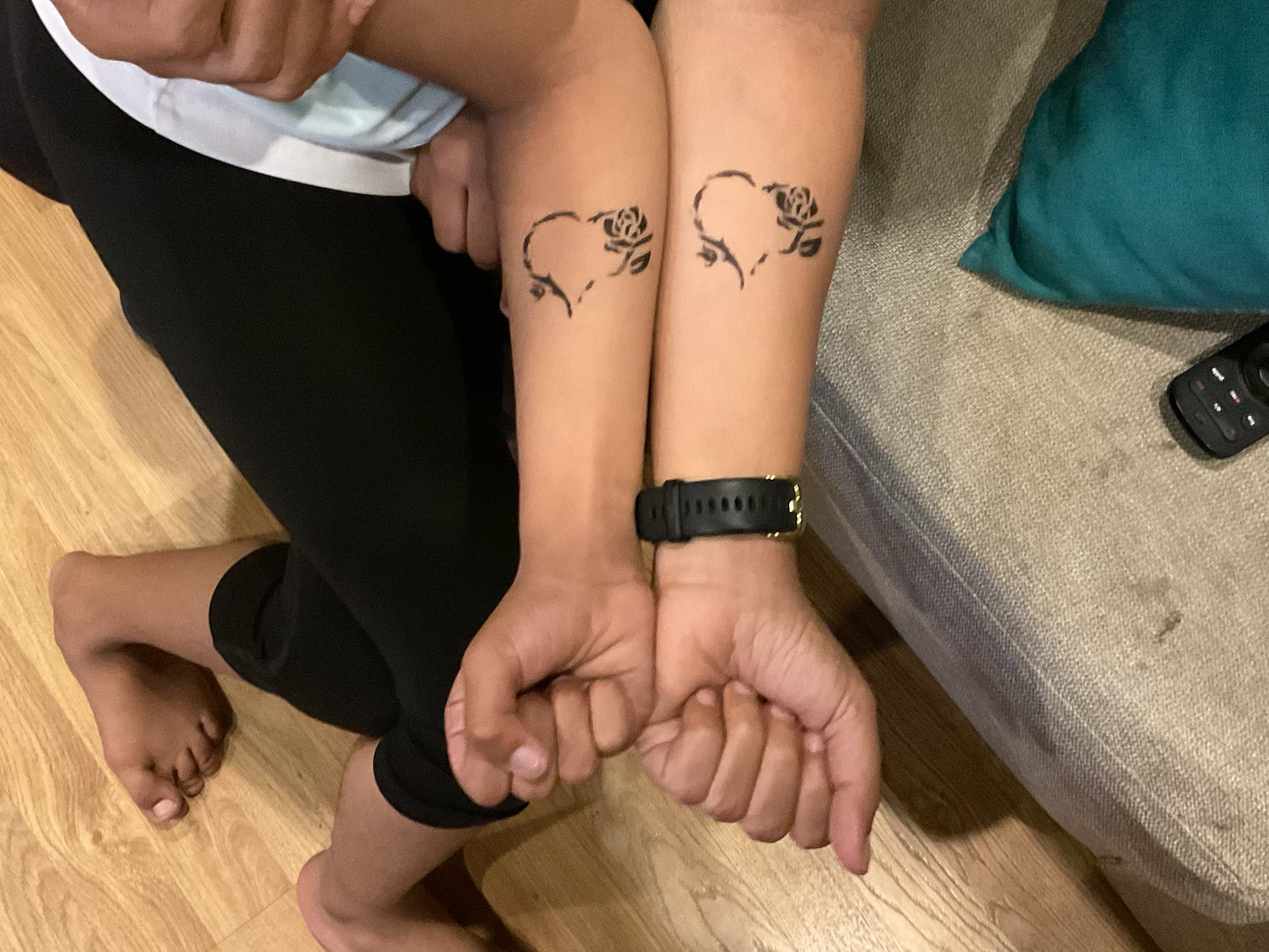 Tattoo uploaded by Victor Lopez  Matching hearts tattoo love friendship  forever matching heart hearttattoo simple outline  Tattoodo