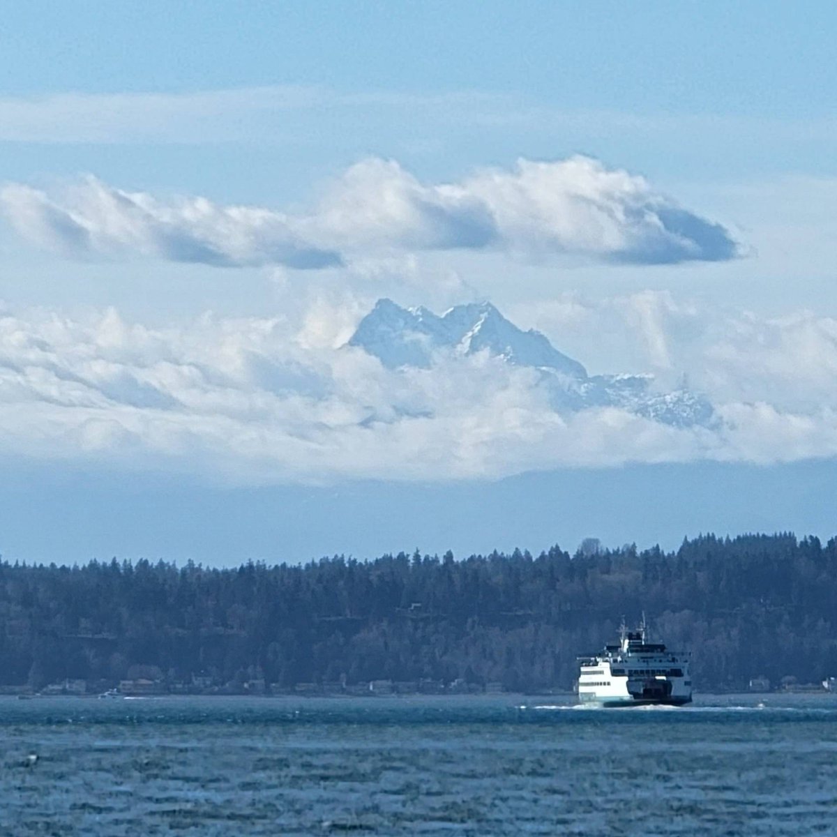 The view from #Alki yesterday 😍 

#Seattle
#PugetSound 
#OlympicMountains