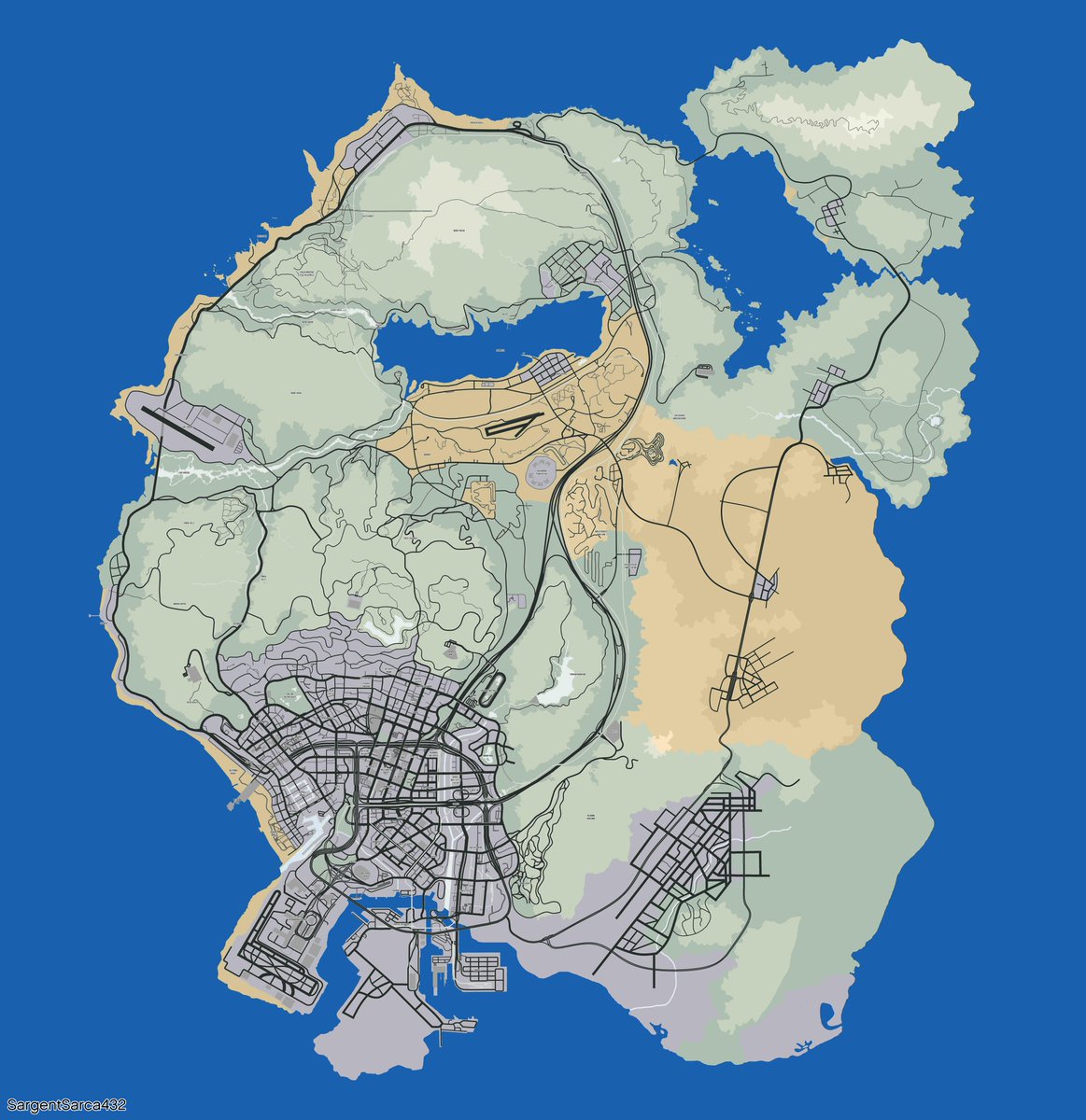 Expanded and revamped Los Santos map is now finished as it is