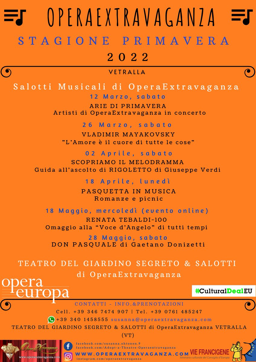 Prossima stagione lirico - concertistica di OperaExtravaganza