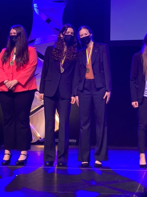 Congratulations to Amy Wood and Maddy Helm for placing 8th overall at DECA SLC and qualifying for ICDC in the Community Awareness Event  @lvhs_official #FiredUp #MaximizeYourMomentum
