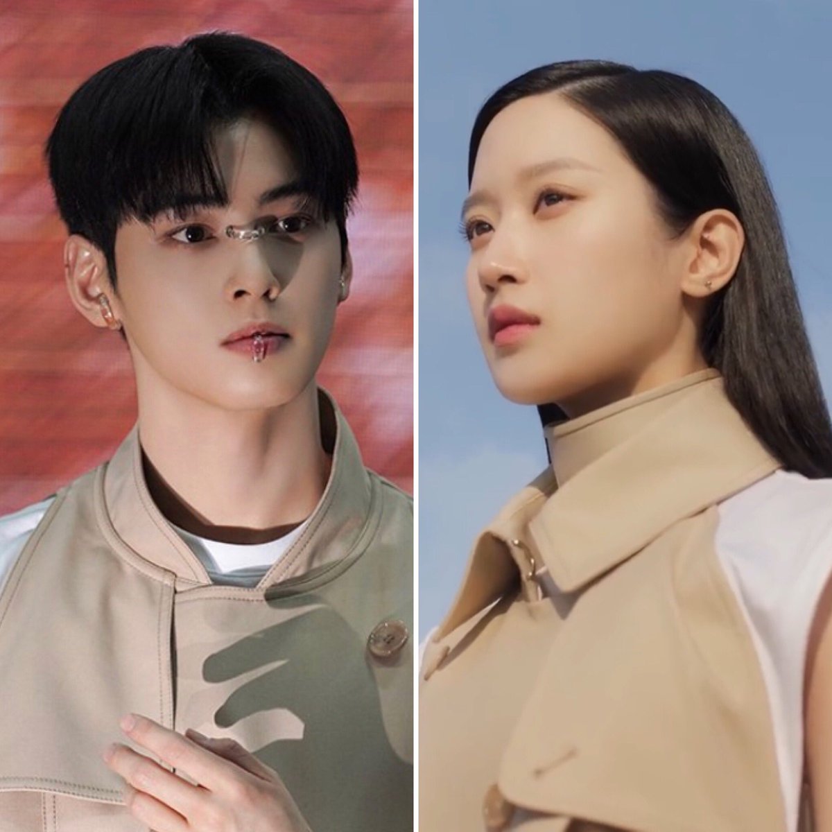 They look so good! 
#BurberrySS22 
#CHAEUNWOO #차은우 #MunKaYoung #문가영