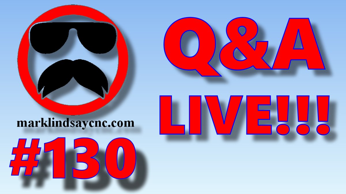 youtu.be/OpCTKR7WtMg
This week, I'll answer your general CNC or Vectric Software questions. So, join me at Noon Pacific Time, 3 pm Eastern Time for this week’s Live Q&amp;A, and get your questions answered!

Thanks for watching!