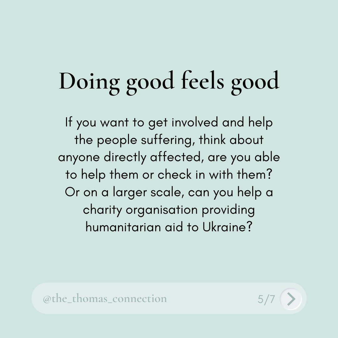 ThomasConnect's tweet image. If you're feeling anxious or worried about Ukraine, finding it hard to cope with the uncertainty, read these tips I put together. 

(A thread, 2 of 2.)